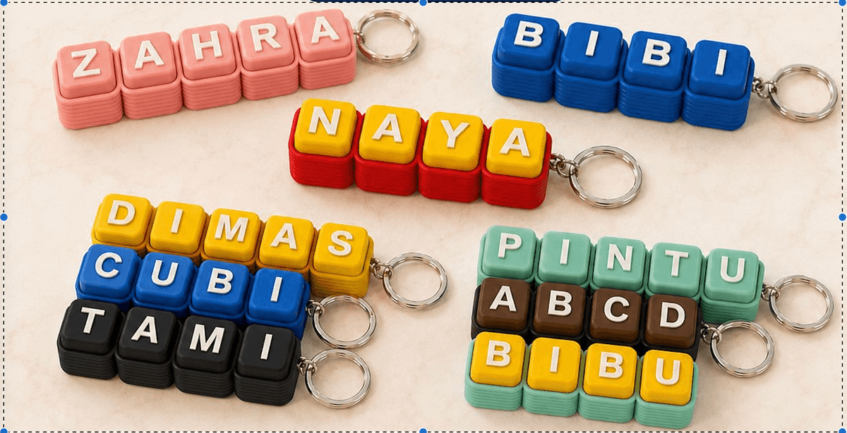 Contoh Gantungan Kunci Nama Clicker